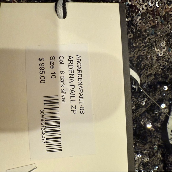 NWT Chiara Boni dark silver sequins evening dress, size 10 - Picture 9 of 9